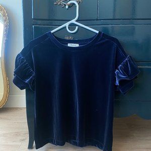 Madewell velvet shirt